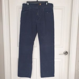 Slim Straight Blue Corduroy JCrew Pants